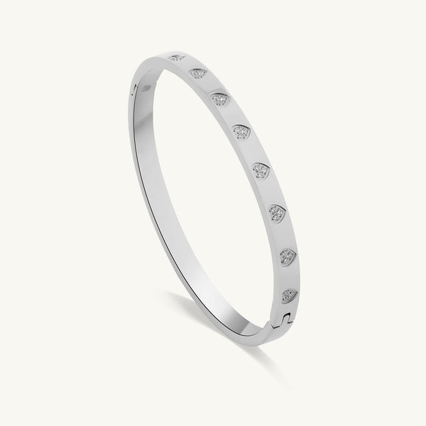 Silver Heart Droplet Kada