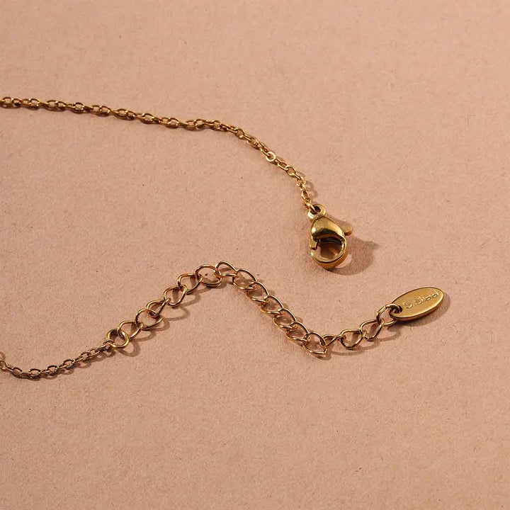 Crystal Safety Pin Chain Bracelet-3
