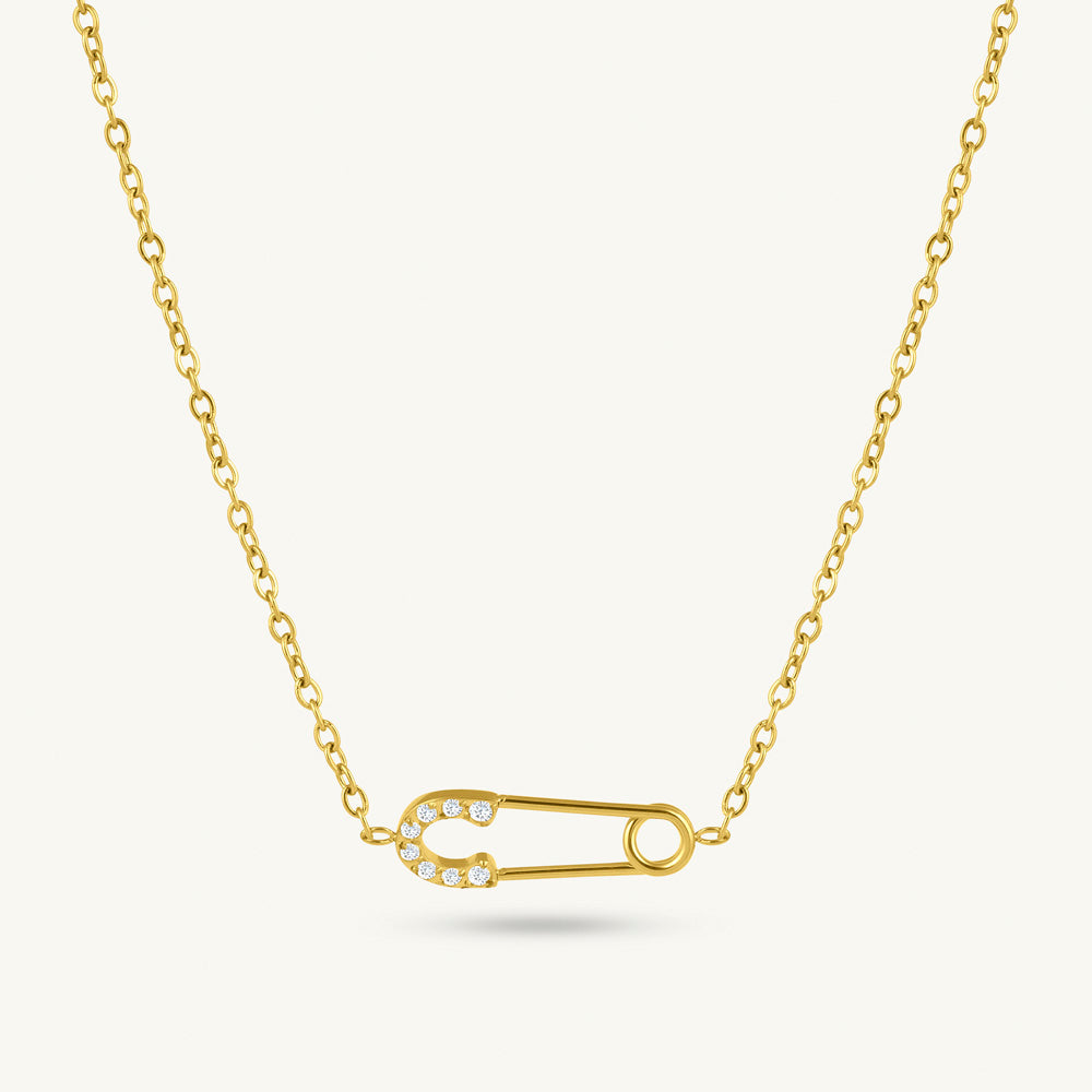 Cute Safety Pin Necklace - view 2
