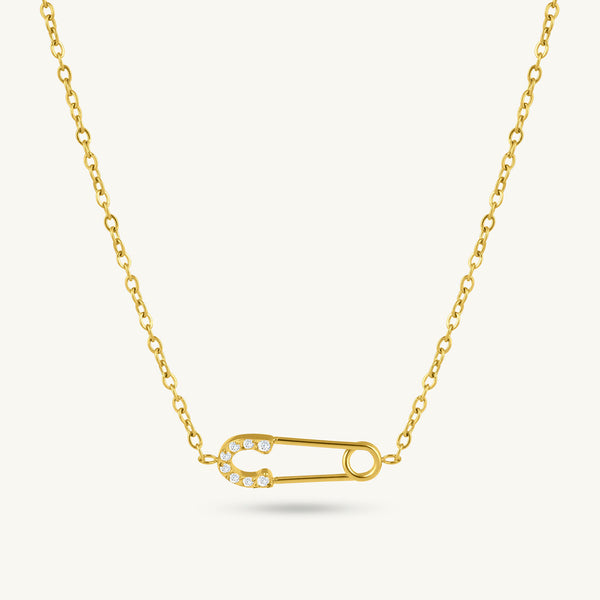 Cute Safety Pin Necklace - Image 1