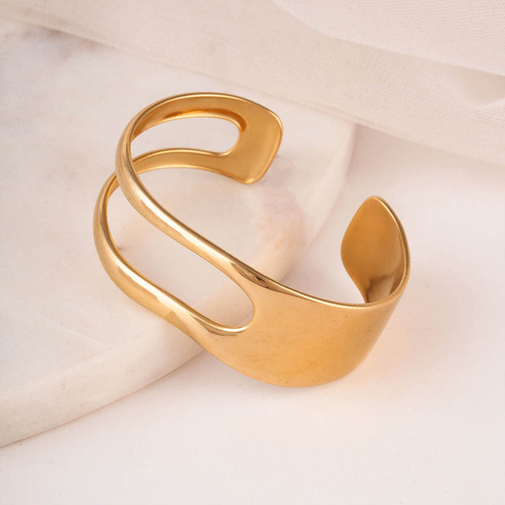 Statement Metal Cuff Bracelet-3