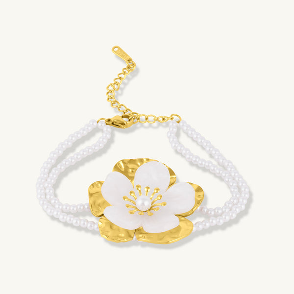 Bloom Pearl Chain Bracelet-1