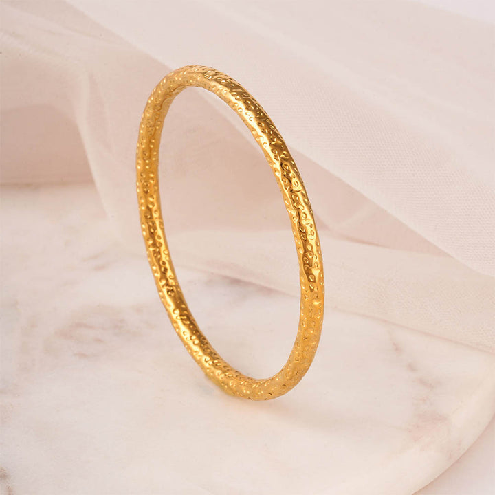 Engraved Dots Bangle Bracelet-2