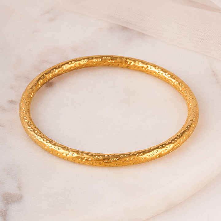 Engraved Dots Bangle Bracelet-3