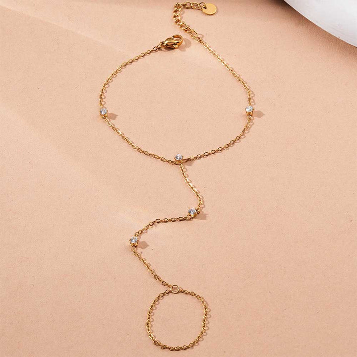 Delicate Chain Hand Harness Bracelet-4