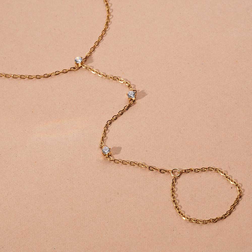 Delicate Chain Hand Harness Bracelet - view 3