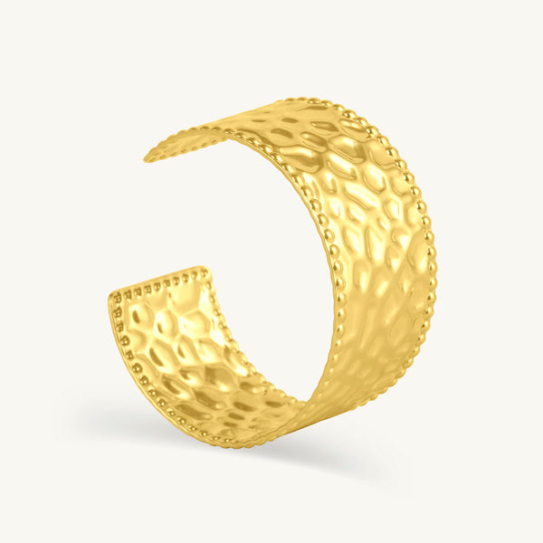 Chunky Textured Cuff Bracelet-1