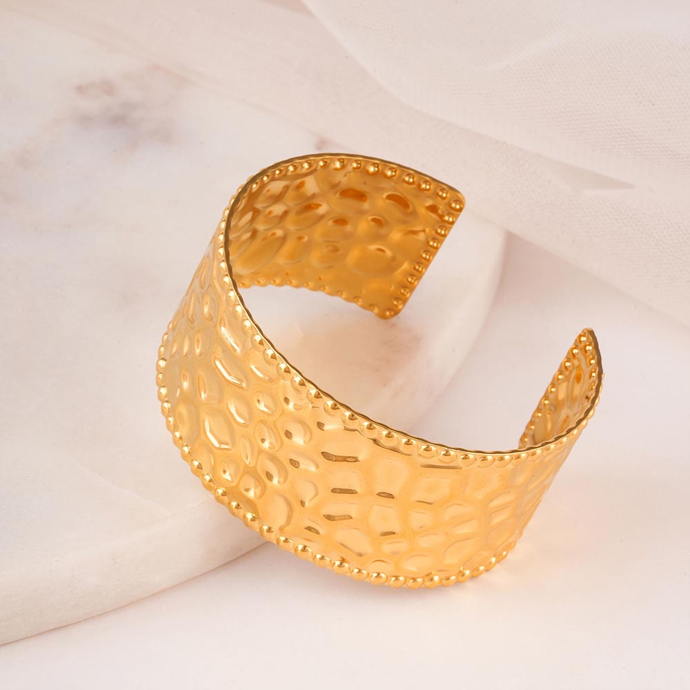 Chunky Textured Cuff Bracelet - view 3