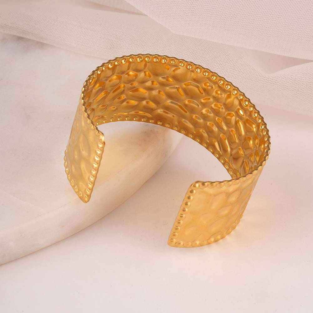 Chunky Textured Cuff Bracelet - view 5