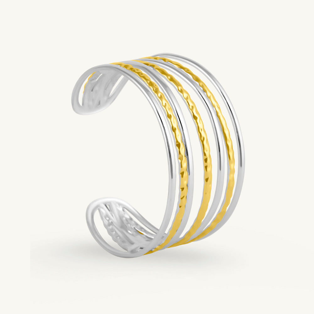 Dual Tone Stacked Bracelet - view 2