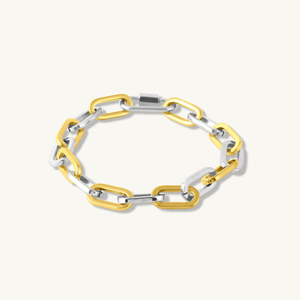 Bi-Tone Chunky Chain Bracelet - Image 1