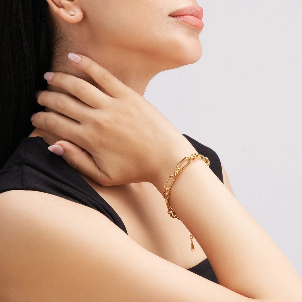 Bold Metal Link Chain Bracelet - view 3