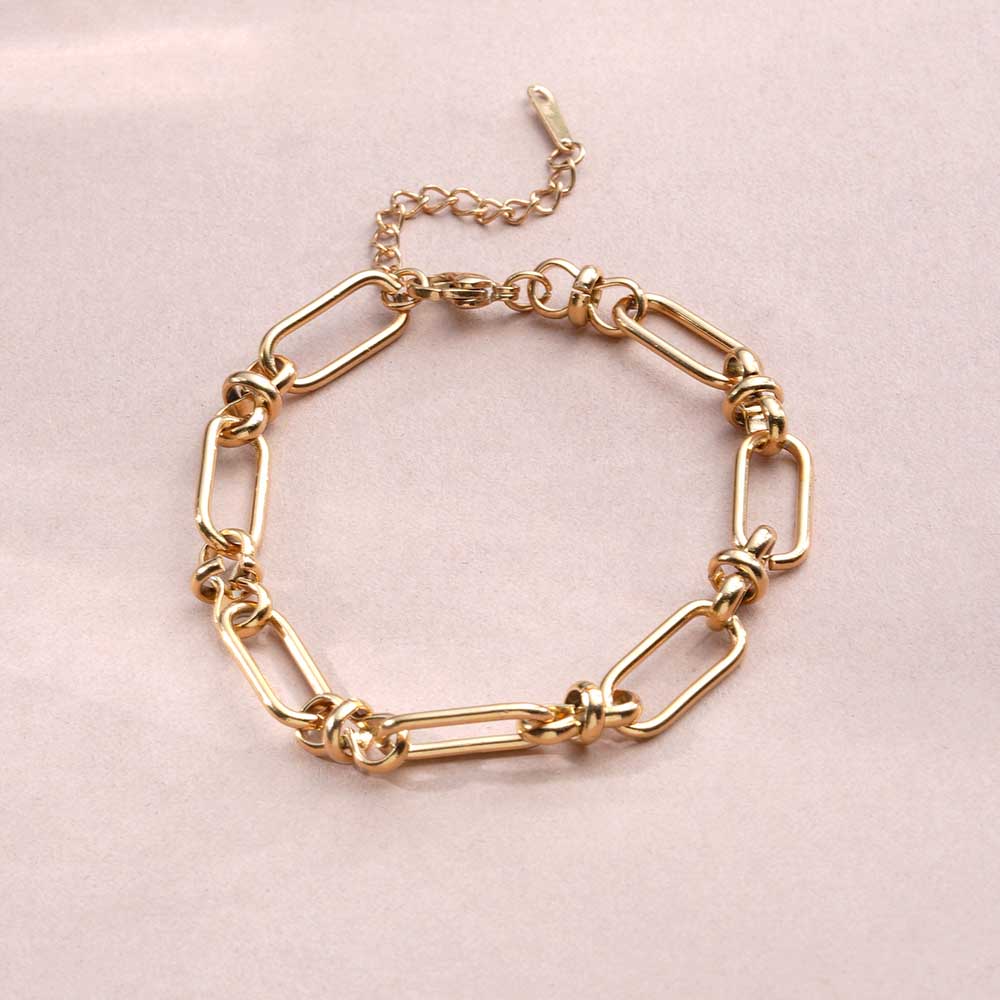 Bold Metal Link Chain Bracelet - view 4