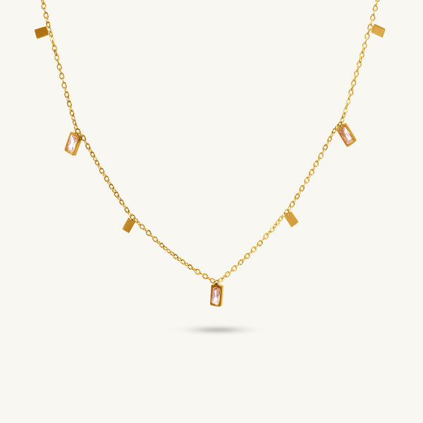 Star Drop Layered Necklace