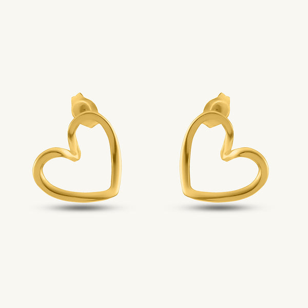 Heart Shaped Stud Earrings