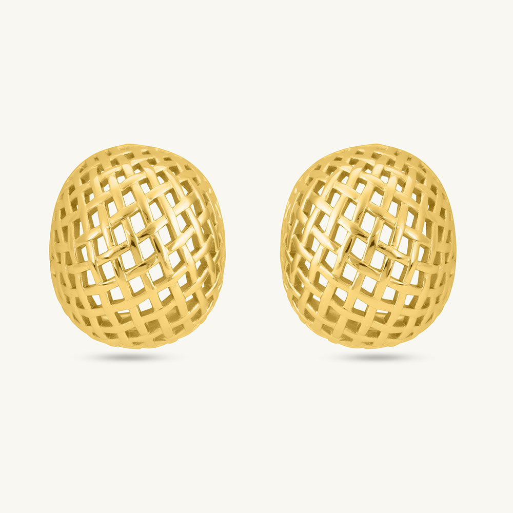 Honeycomb Gold Dome Studs