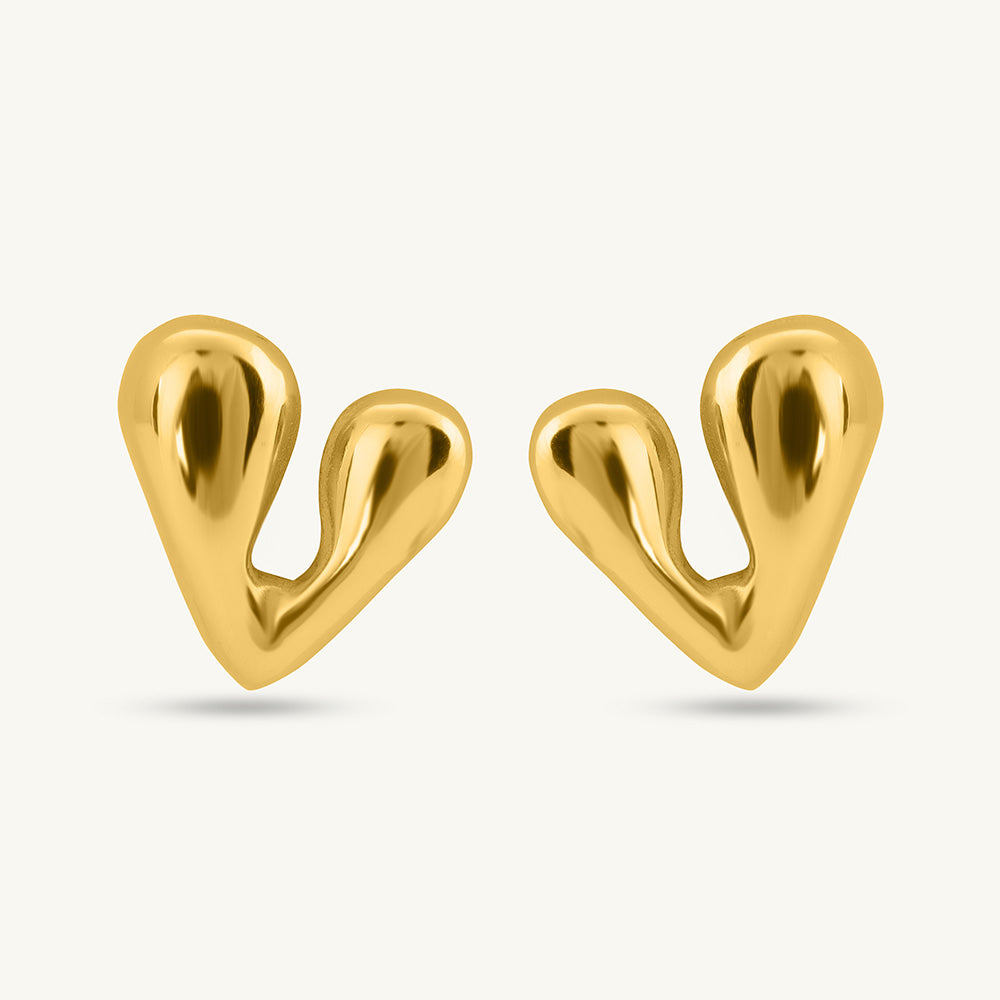 Sculptural Heart Earrings