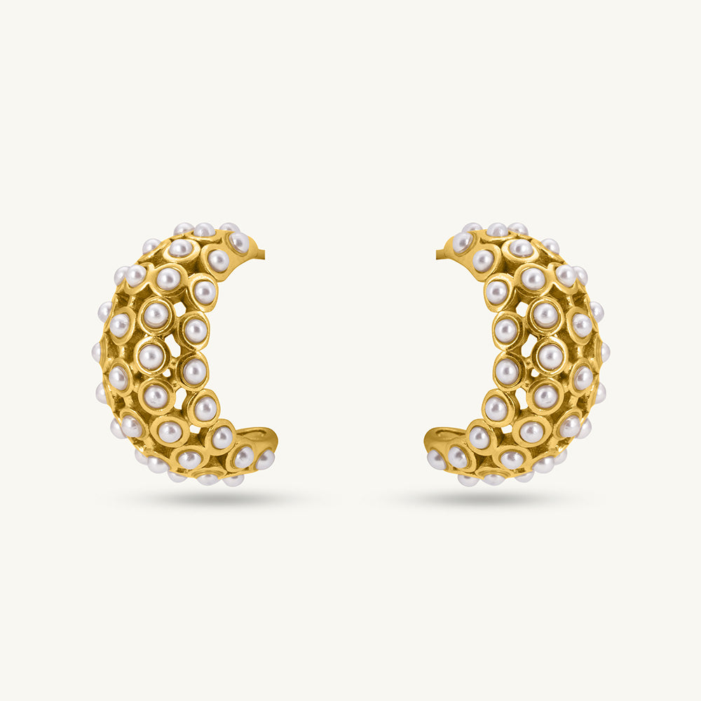 Ember Pearl Seed Hoops