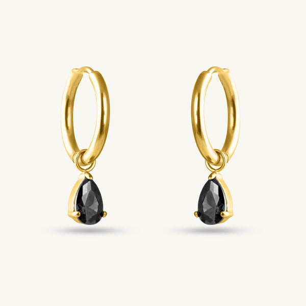 Golden Black Hoops
