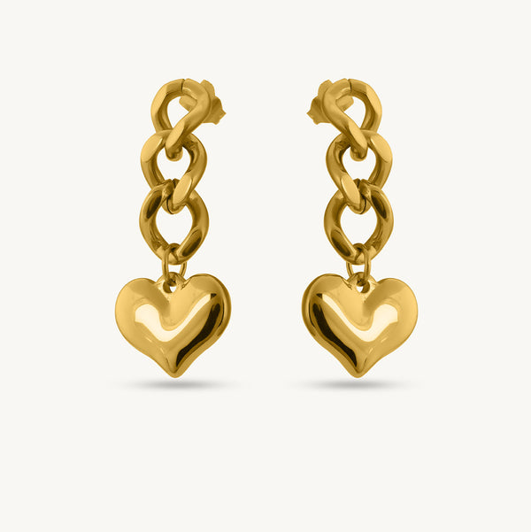 Heartlink Drape Drop Earrings