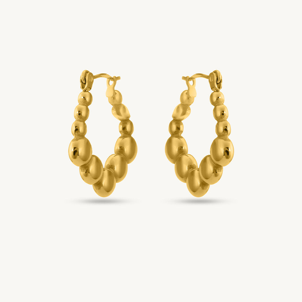 Sun-Kissed Pebble Hoops