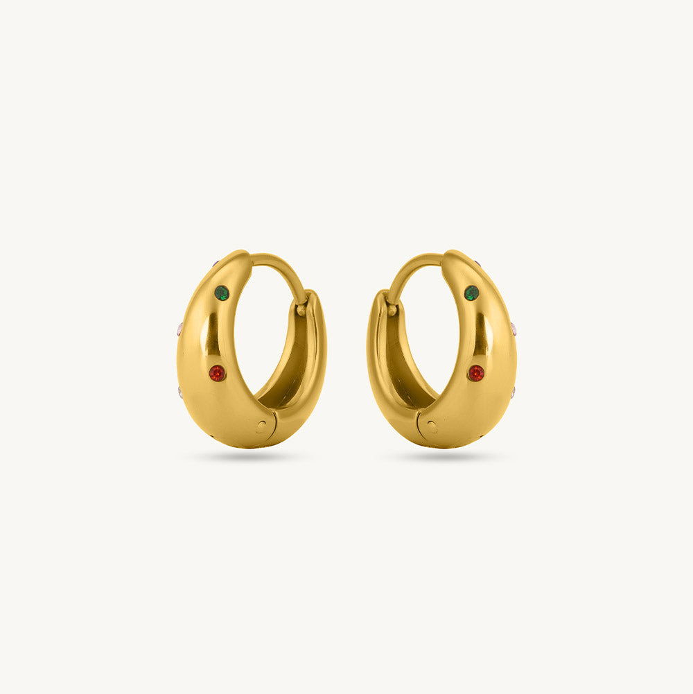 Stardust Pebble Hoops