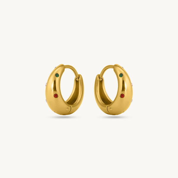 Stardust Pebble Hoops