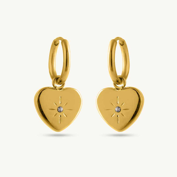 Starlit Heart Embrace Hoops