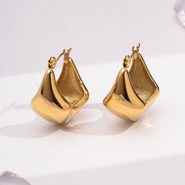 Sun Drape Circle Hoops