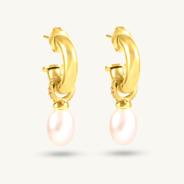 AuroraPearl Hoops
