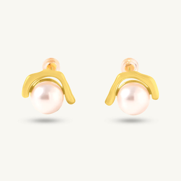 Sculpted Pearl Glow Studs