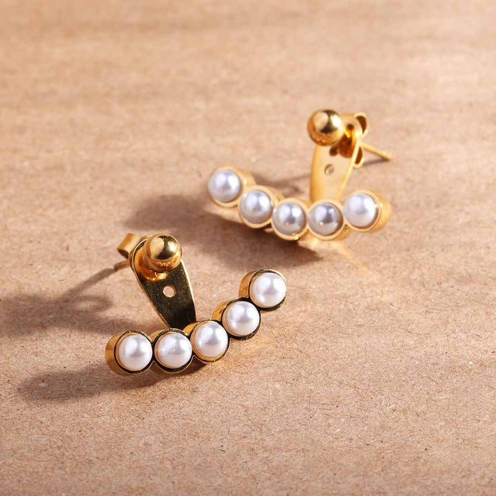 Pearl Fan Radiance Studs - 2