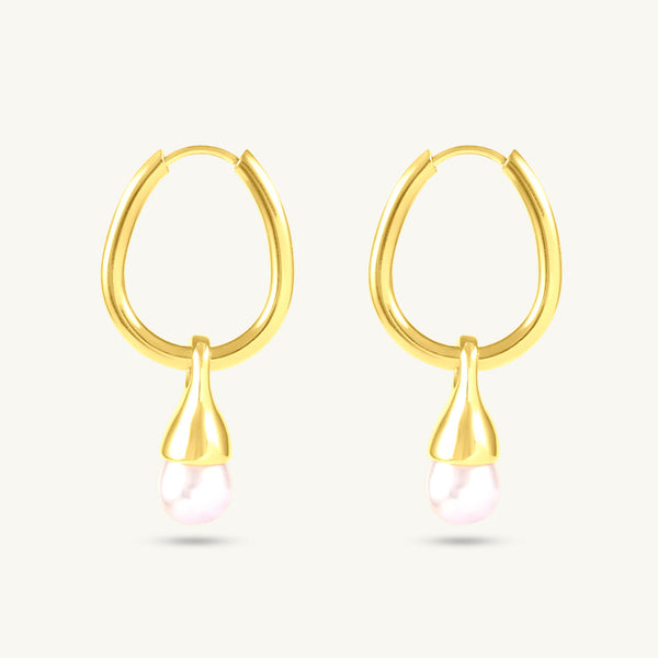 Twilight Pearl Hoops