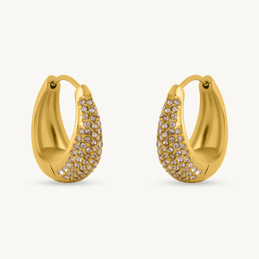 Gleam Line Minimal Hug Hoops