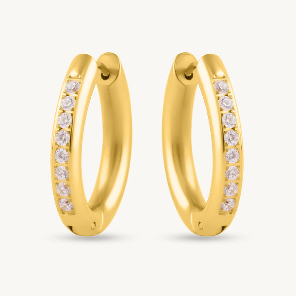 GoldCrush Pave Luxe Hoops