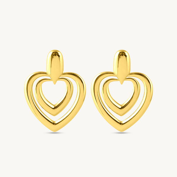 Twin Heart Drop Earrings-1