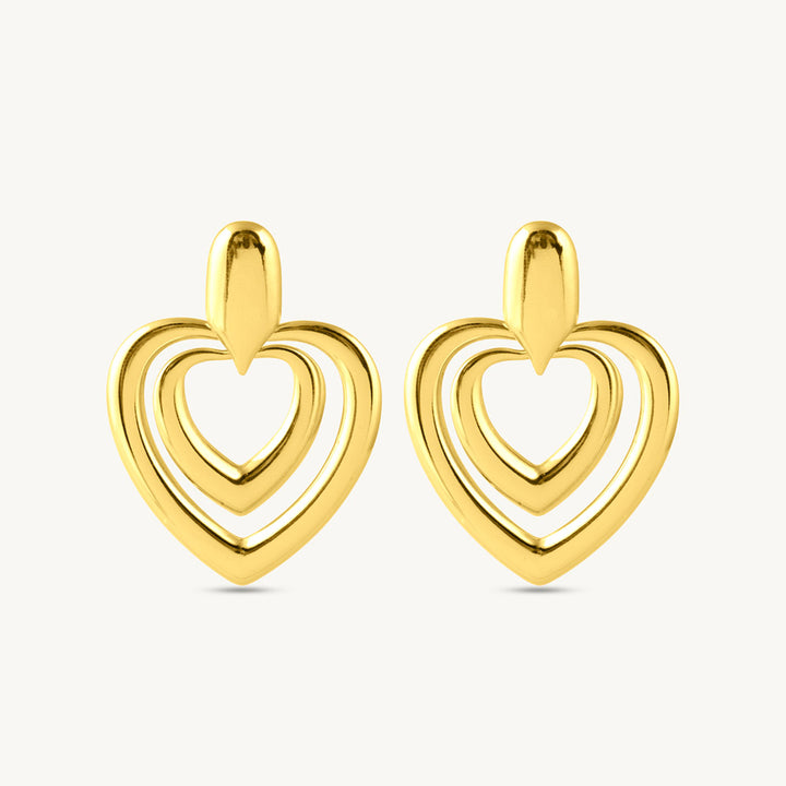 Twin Heart Drop Earrings-1