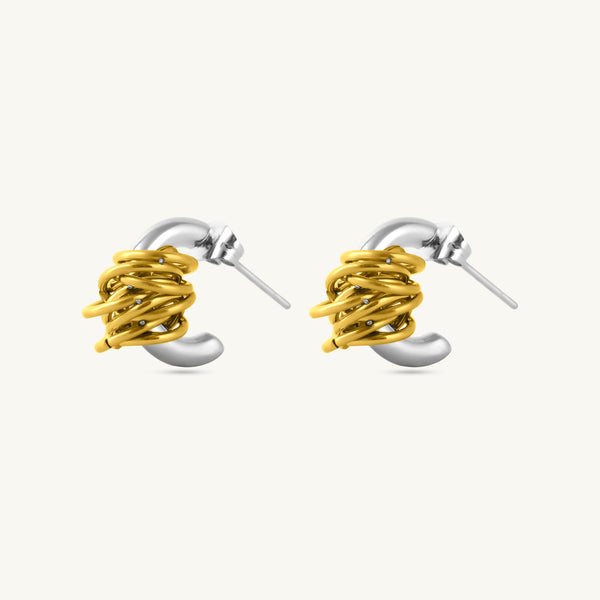 Moon Rope Hoop Earrings
