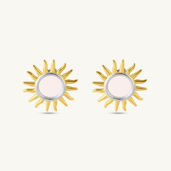 Multi Tone Sun Stud Earrings