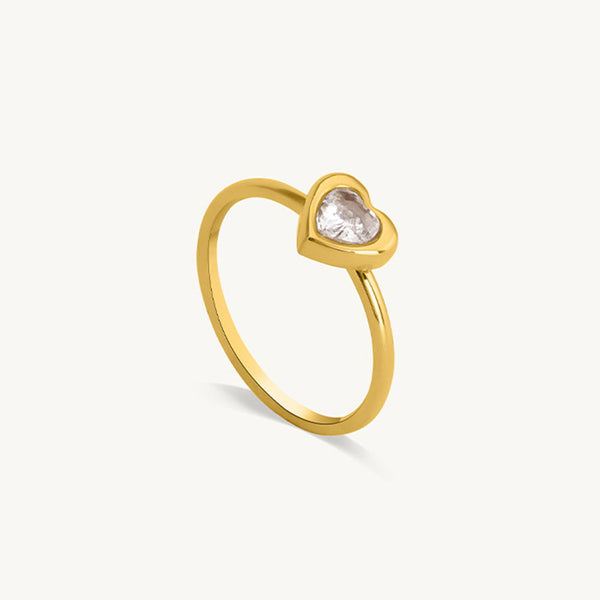 Golden Heartbeam Ring