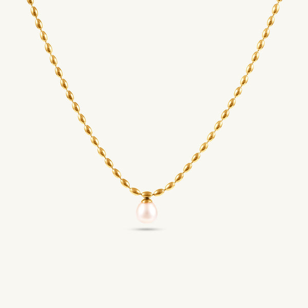 Pearl Beaded Chain Necklace