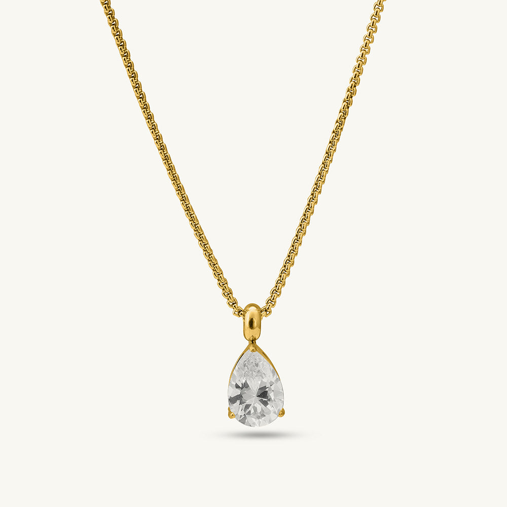 Crystal Teardrop Elegance Necklace