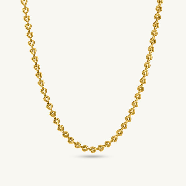Heart Link Chain Necklace - Image 1