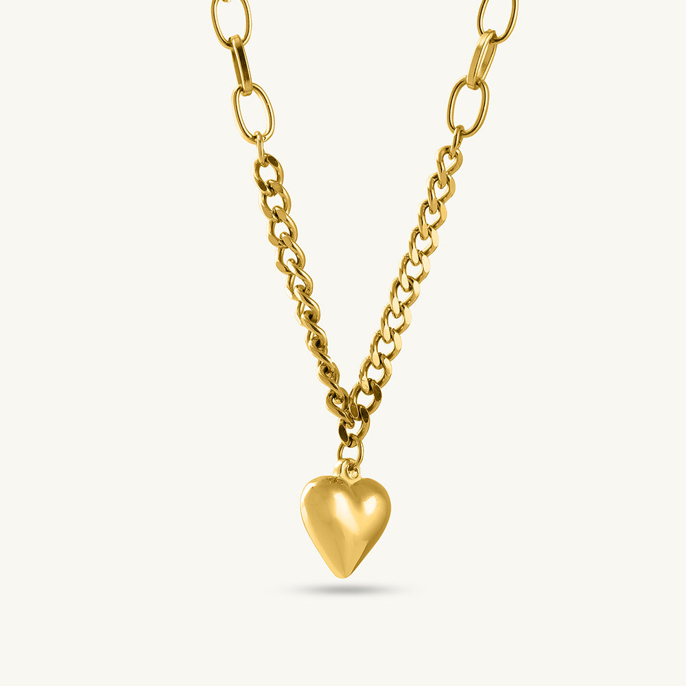 Amour Glow Heart Linked Necklace