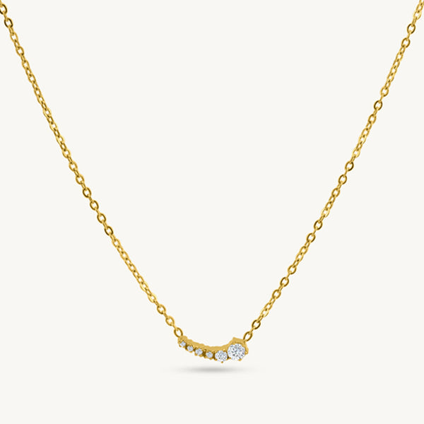 Radiant Arc Solitaire Necklace