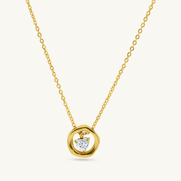 Golden Aura Crystal Pendant