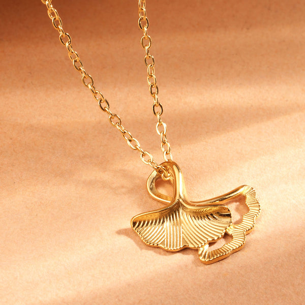 Golden Bloom Petal Pendant