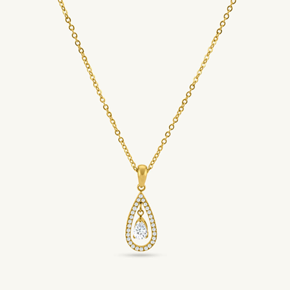 Crystal Tear Drop Necklace