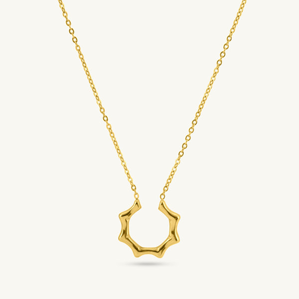 Golden Bamboo Star Pendant