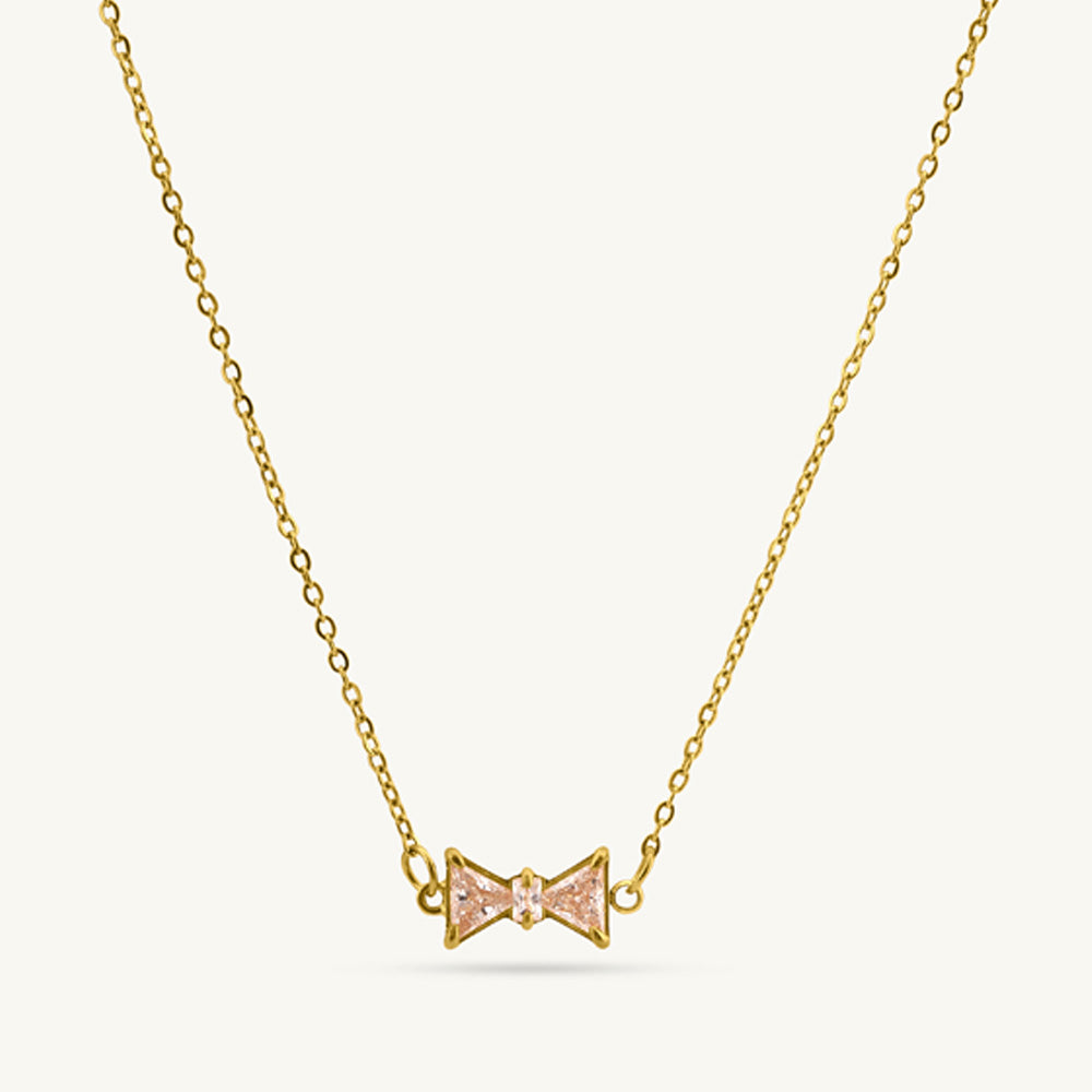 Compass Radiance Bow Medallion Necklace